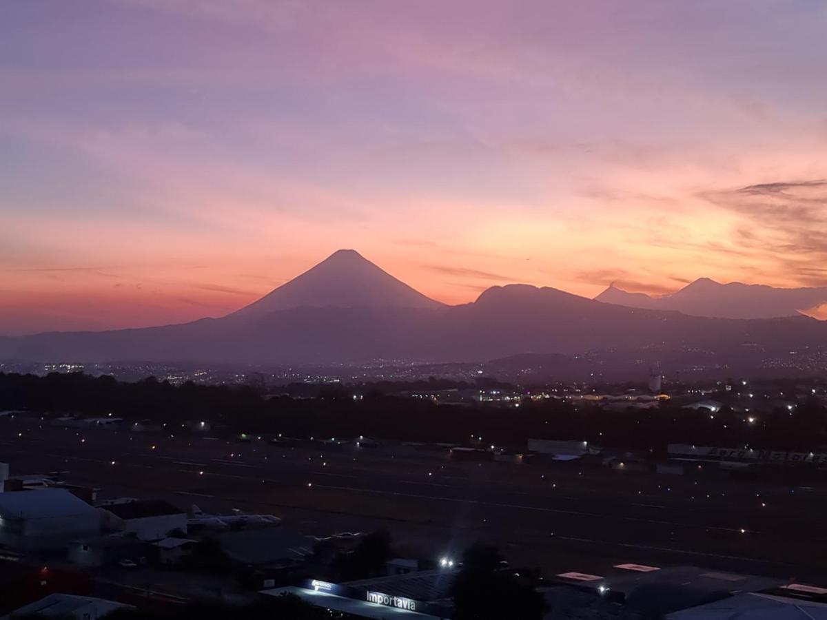 Amazing Volcano Views In Front Of Airport Guatemala