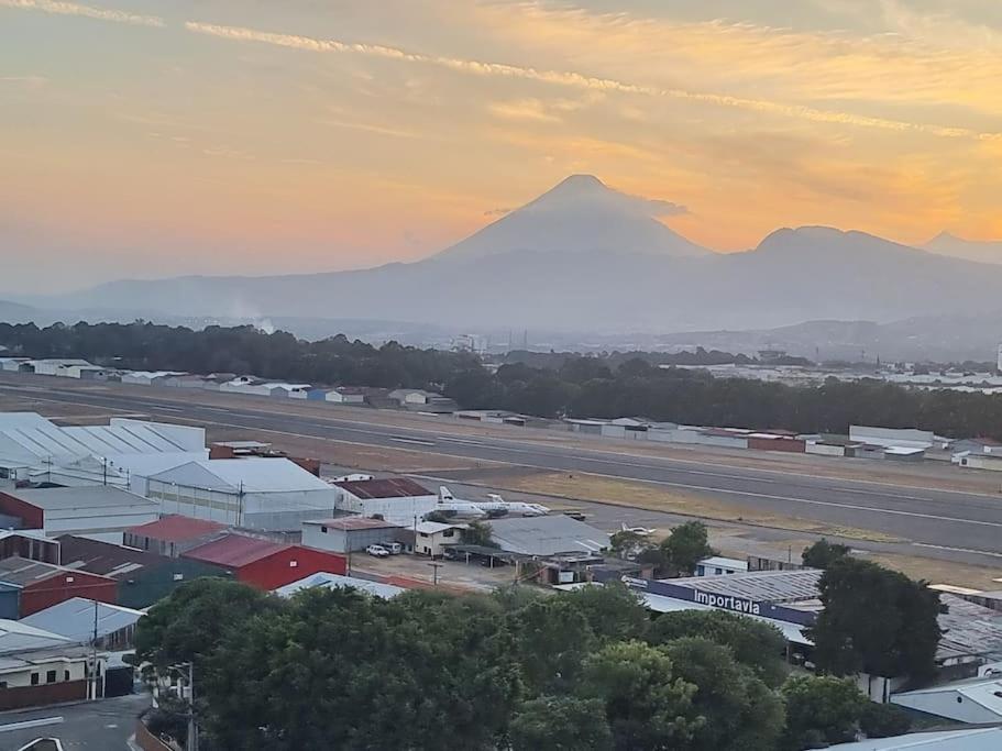 Amazing Volcano Views In Front Of Airport Guatemala
